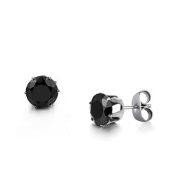 Cercei Bărbați Din Titan Negru De Înaltă Calitate Cu Diamant