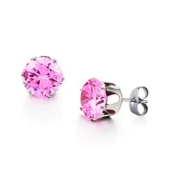 Cercei Roz Din Titan Pentru Femei, Cu Varietate Largă, Cu Diamant