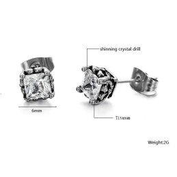 Cercei Unisex Din Titan De Calitate Stabilă Cu Diamant