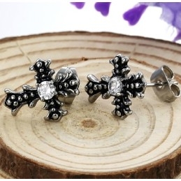 Cercei Unisex Din Titan Cu Cruce, De Calitate Fiabilă