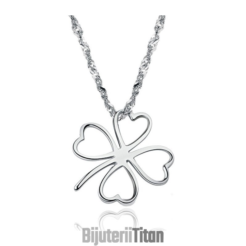 Colier Din Titan Placat Cu Platină, Ușor De Utilizat, În Formă De Trifoi Pentru Femei Colier Din Titan Placat Cu Platină, Ușor De Utilizat, În Formă De Trifoi Pentru Femei