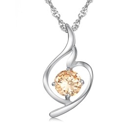 Colier Din Titan Placat Cu Platină, Regina Calității La Modă Feminină, Cu Diamant