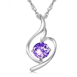 Colier Din Titan Placat Cu Platină, Regina Calității La Modă Feminină, Cu Diamant