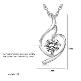 Colier Din Titan Placat Cu Platină, Regina Calității La Modă Feminină, Cu Diamant