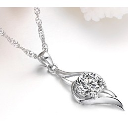 Colier Din Titan Placat Cu Platină, Calitate Și Cantitate Garantate, Pentru Femei, Cu Diamant