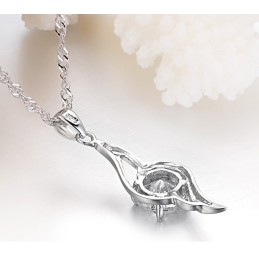 Colier Din Titan Placat Cu Platină, Calitate Și Cantitate Garantate, Pentru Femei, Cu Diamant