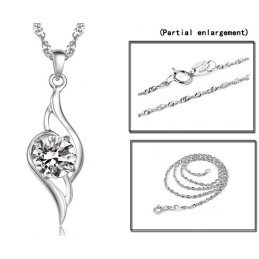 Colier Din Titan Placat Cu Platină, Calitate Și Cantitate Garantate, Pentru Femei, Cu Diamant