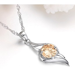 Colier Din Titan Placat Cu Platină, Calitate Și Cantitate Garantate, Pentru Femei, Cu Diamant