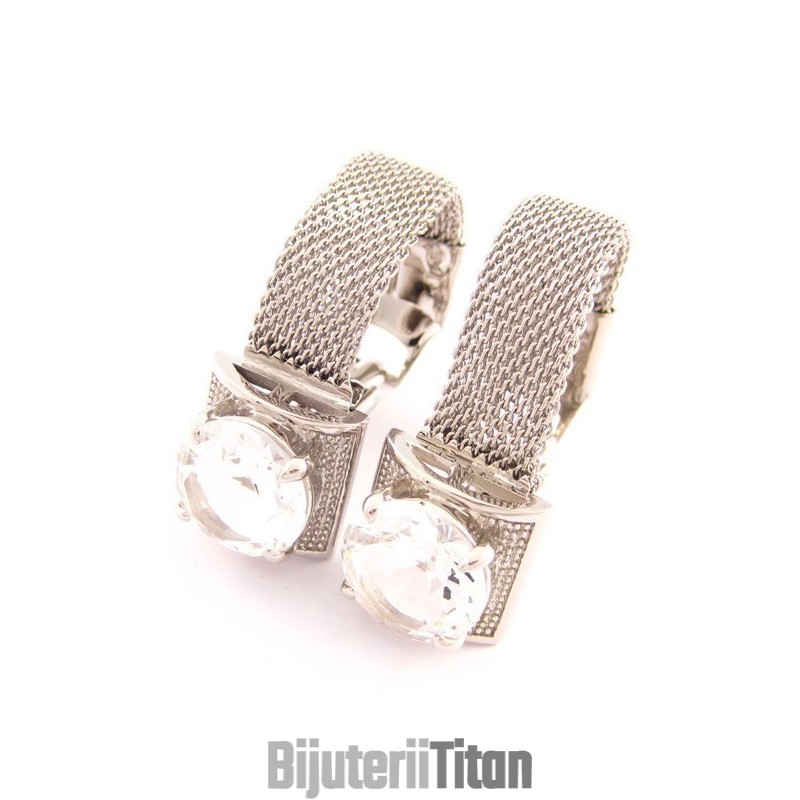 Butoni Din Titan, Stil Nou La Modă, Cu Cristal Intermitent