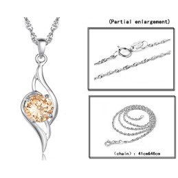 Colier Din Titan Placat Cu Platină, Calitate Și Cantitate Garantate, Pentru Femei, Cu Diamant