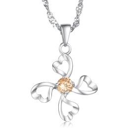 Colier Din Titan Placat Cu Platină De Înaltă Calitate Pentru Femei Cu Diamant