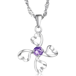 Colier Din Titan Placat Cu Platină De Înaltă Calitate Pentru Femei Cu Diamant