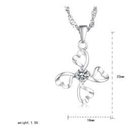 Colier Din Titan Placat Cu Platină De Înaltă Calitate Pentru Femei Cu Diamant