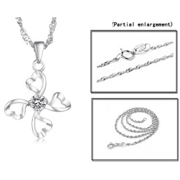 Colier Din Titan Placat Cu Platină De Înaltă Calitate Pentru Femei Cu Diamant