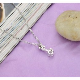 Colier Din Titan Placat Cu , În Formă De Delfin Femelă, De Renume Mondial, Cu Diamant