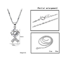 Colier Din Titan Placat Cu Platină, De Calitate Fiabilă, Pentru Femei, Cu Stras