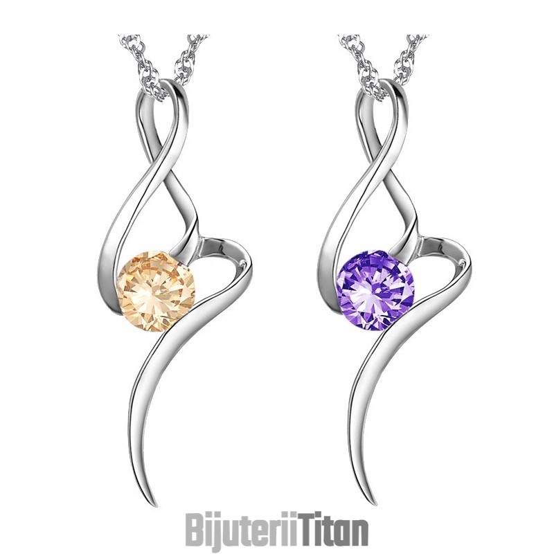 Colier Din Titan Placat Cu Platină Violet Pentru Femei, Cu Diamant, Care Se Vinde Bine În Întreaga Lume Colier Din Titan Placat Cu Platină Violet Pentru Femei, Cu Diamant, Care Se Vinde Bine În Întreaga Lume