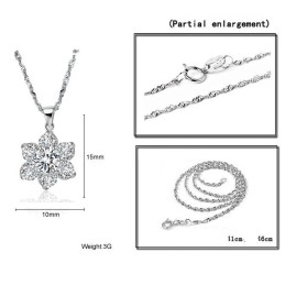 Colier Din Titan Placat Cu Platină Pentru Femei, Cu O Poveste Lungă Și Strasuri