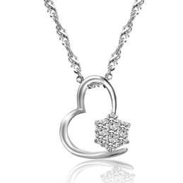 Colier Din Titan Placat Cu Platină, Calitate Stabilă, Pentru Femei, Cu Diamant
