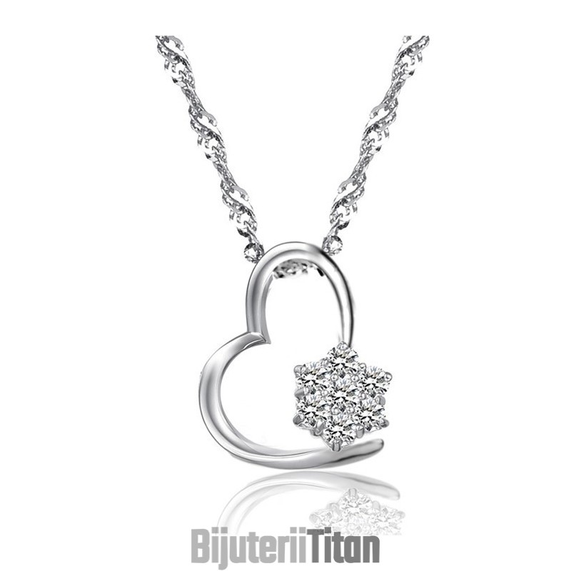 Colier Din Titan Placat Cu Platină, Calitate Stabilă, Pentru Femei, Cu Diamant