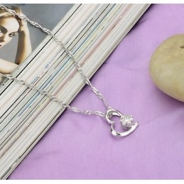 Colier Din Titan Placat Cu Platină, Calitate Stabilă, Pentru Femei, Cu Diamant