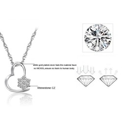 Colier Din Titan Placat Cu Platină, Calitate Stabilă, Pentru Femei, Cu Diamant