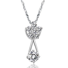 Colier Din Titan Placat Cu Platină, Performanță Fiabilă Pentru Femei, Cu Diamant
