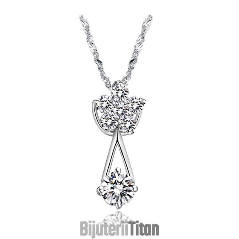 Colier Din Titan Placat Cu Platină, Performanță Fiabilă Pentru Femei, Cu Diamant Colier Din Titan Placat Cu Platină, Performanță Fiabilă Pentru Femei, Cu Diamant