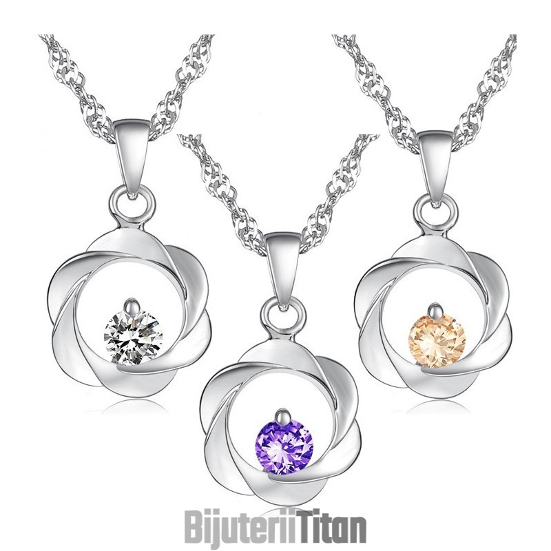 Colier Elegant Din Titan Placat Cu Platină, Calitate Și Cantitate Garantate, Pentru Femei, Cu Diamant Colier Elegant Din Titan Placat Cu Platină, Calitate Și Cantitate Garantate, Pentru Femei, Cu Diamant