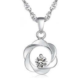 Colier Elegant Din Titan Placat Cu Platină, Calitate Și Cantitate Garantate, Pentru Femei, Cu Diamant