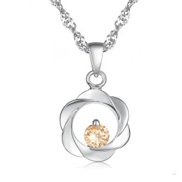 Colier Elegant Din Titan Placat Cu Platină, Calitate Și Cantitate Garantate, Pentru Femei, Cu Diamant