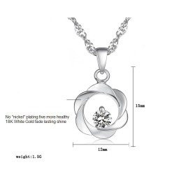 Colier Elegant Din Titan Placat Cu Platină, Calitate Și Cantitate Garantate, Pentru Femei, Cu Diamant