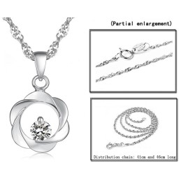 Colier Elegant Din Titan Placat Cu Platină, Calitate Și Cantitate Garantate, Pentru Femei, Cu Diamant