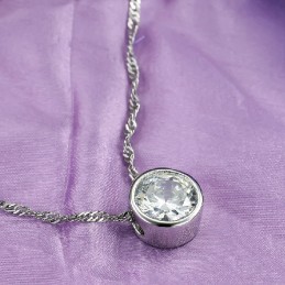 Colier Din Titan Placat Cu Platină Pentru Femei, Cu O Poveste Lungă Și Strasuri