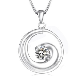Colier Din Titan Placat Cu Platină De Înaltă Calitate Pentru Femei Cu Diamant