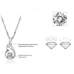 Colier Din Titan Placat Cu Platină, Cu O Gamă Largă De Varietăți Pentru Femei, Cu Diamant