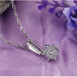 Colier Din Titan Placat Cu Platină, Cu Reputație De Încredere Pentru Femei, Cu Diamant