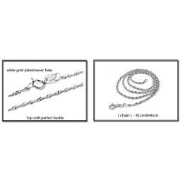 Colier Din Titan Placat Cu Platină, Cu Reputație De Încredere Pentru Femei, Cu Diamant