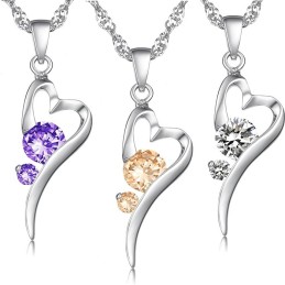 Colier Din Titan Placat Cu Platină, Cu Formă De Lacăt Pentru Femei, Cu Varietăți Largi, Cu Diamant