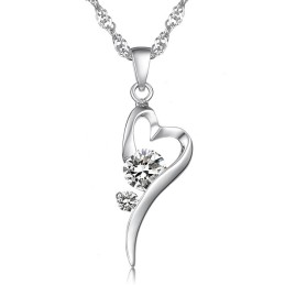 Colier Din Titan Placat Cu Platină, Cu Formă De Lacăt Pentru Femei, Cu Varietăți Largi, Cu Diamant