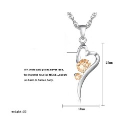 Colier Din Titan Placat Cu Platină, Cu Formă De Lacăt Pentru Femei, Cu Varietăți Largi, Cu Diamant