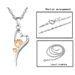 Colier Din Titan Placat Cu Platină, Cu Formă De Lacăt Pentru Femei, Cu Varietăți Largi, Cu Diamant