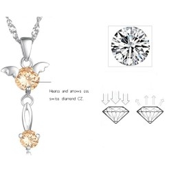 Colier Din Titan Placat Cu Platină, Calitate Și Cantitate Garantate, Pentru Femei, Cu Diamant