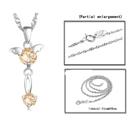 Colier Din Titan Placat Cu Platină, Calitate Și Cantitate Garantate, Pentru Femei, Cu Diamant