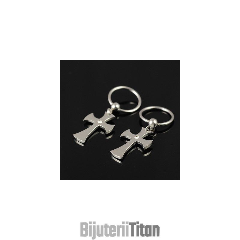 Cercei Cruce Din Titan Pentru Bărbați