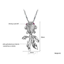Colier Din Titan Placat Cu , Ușor De Utilizat, În Formă De Pește Feminin