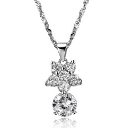Colier Din Titan Placat Cu Platină, Cu Stea Feminină, Regina Calității, Cu Stras