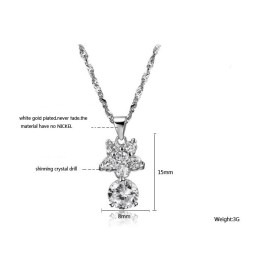 Colier Din Titan Placat Cu Platină, Cu Stea Feminină, Regina Calității, Cu Stras