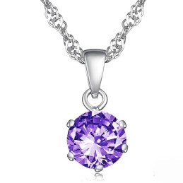 Colier Din Titan Placat Cu Platină, Calitate Stabilă, Pentru Femei, Cu Diamant