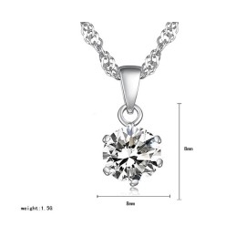 Colier Din Titan Placat Cu Platină, Calitate Stabilă, Pentru Femei, Cu Diamant